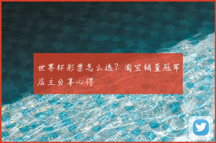 世界杯彩票怎么选?淘宝销量冠军店主分享心得