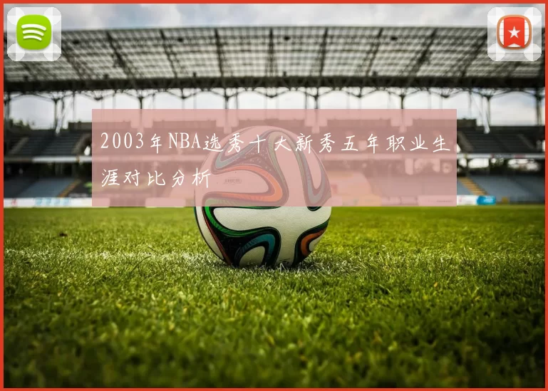 2003年NBA选秀十大新秀五年职业生涯对比分析