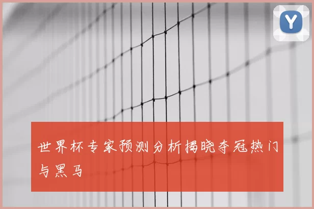 世界杯专家预测分析揭晓夺冠热门与黑马